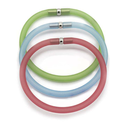 Rubber armbandjes 3x mix soft colours