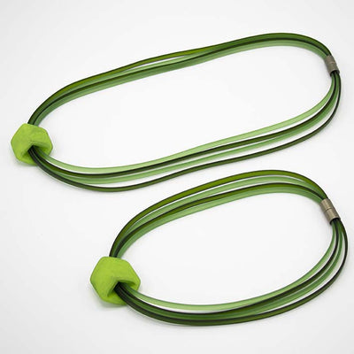 Rubber ketting 4 lijns Ribbon , More Green