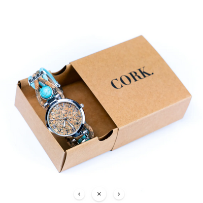 Kurk horloge geel