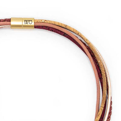 Ketting, multi  lijns  KURK & LEER, Bordeaux