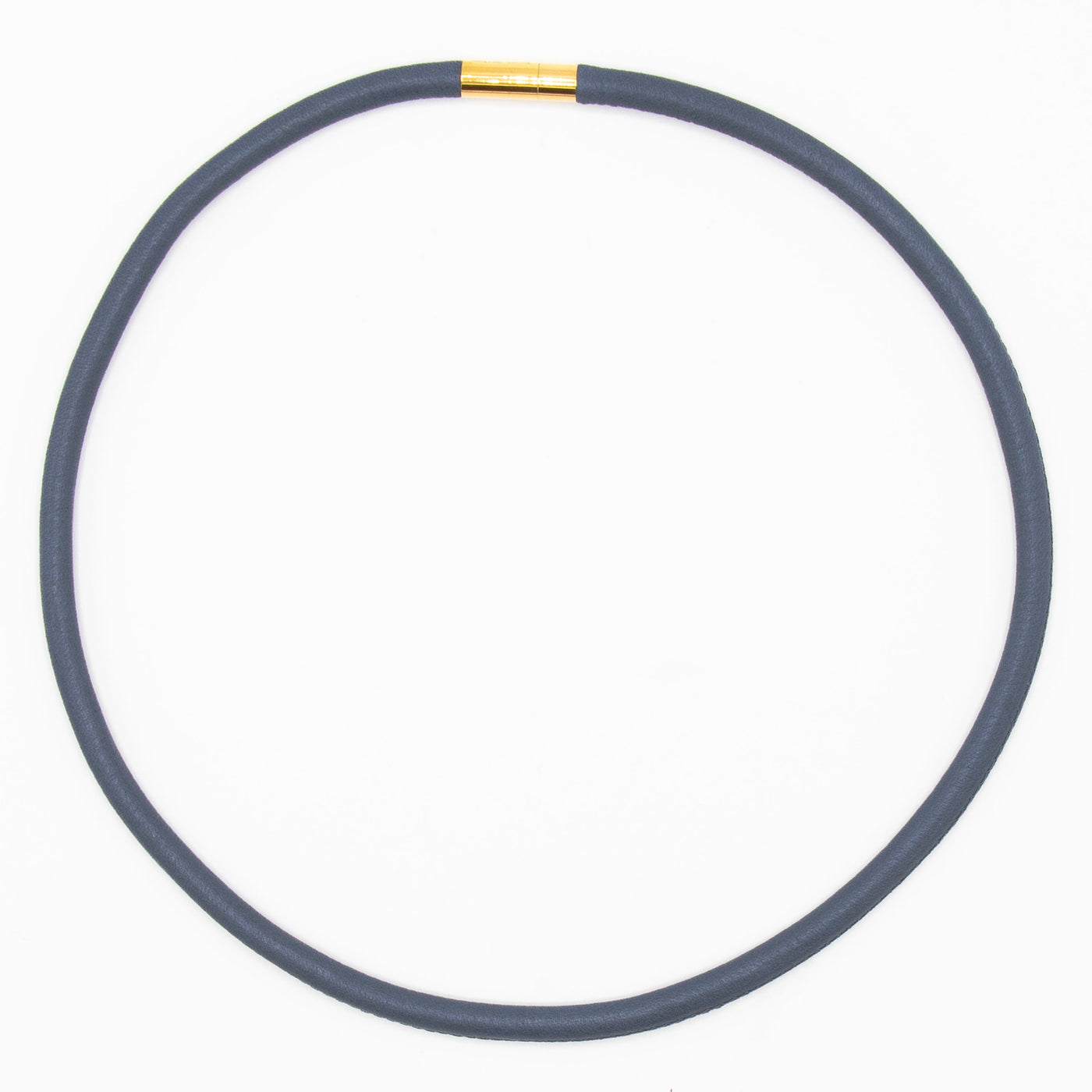 Ketting  van ECHT LEER 1  lijns,  donkerblauw