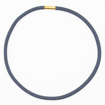 Ketting  van ECHT LEER 1  lijns,  donkerblauw