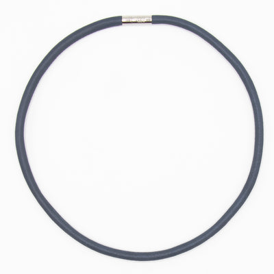Ketting  van ECHT LEER 1  lijns,  donkerblauw