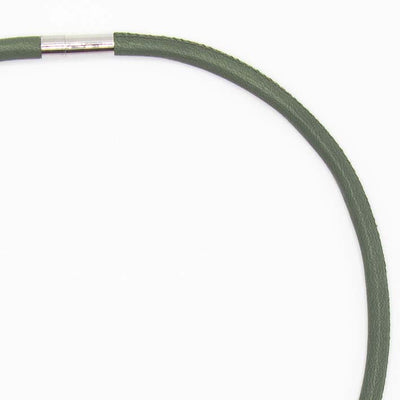 Ketting  van ECHT LEER 1  lijns,  olijfgroen