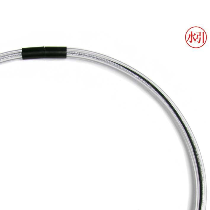 Rubber ketting, 1 lijns MIZUHIKI Zwart/Wit