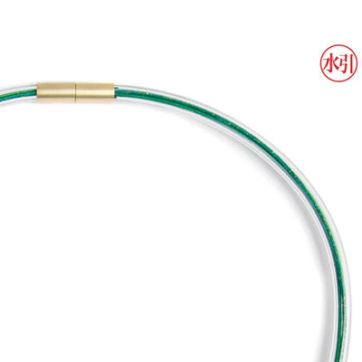 Rubber ketting, 1 LIJNS MIZUHIKI GREEN