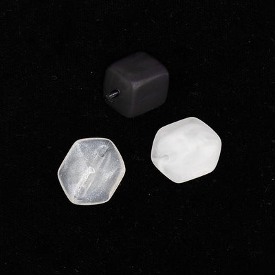 Set van drie Mini Cubes in wit/zwart