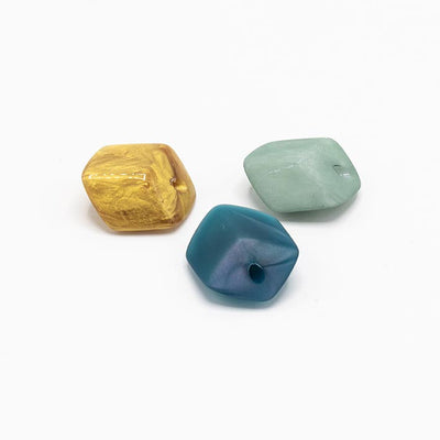 Set van drie Mini Cubes in aqua gold