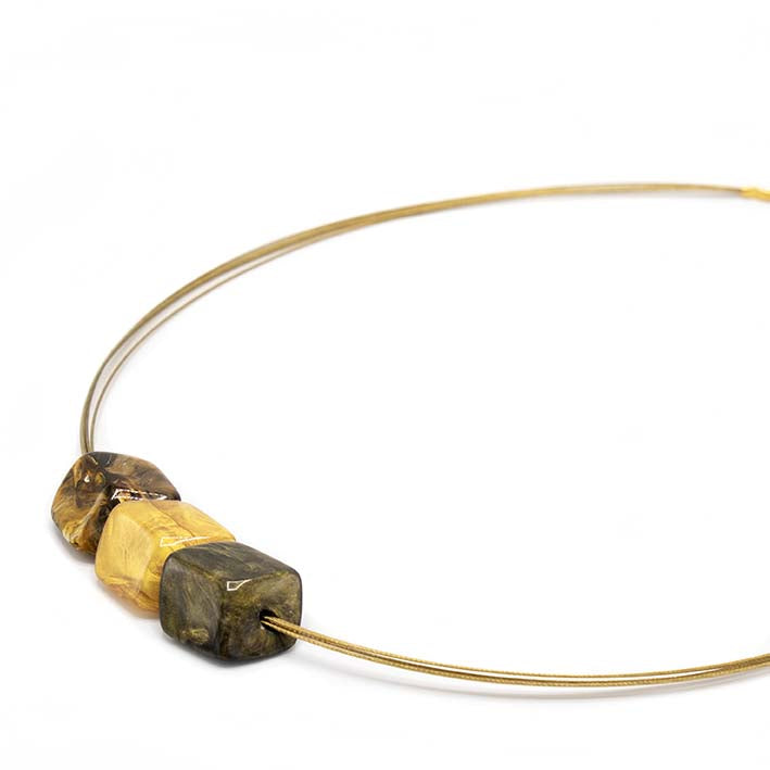 Ketting met mini cubes, goud