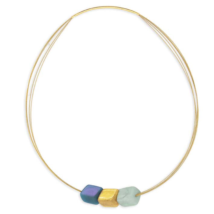 Ketting met mini cubes, Galaxy Fresh Gold