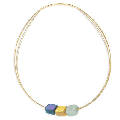 Ketting met mini cubes, Galaxy Fresh Gold