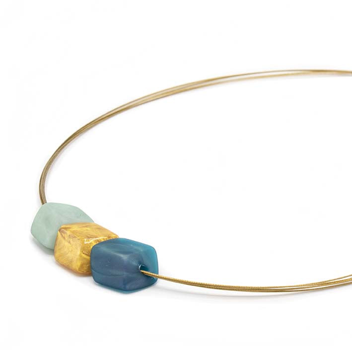 Ketting met mini cubes, Galaxy Fresh Gold