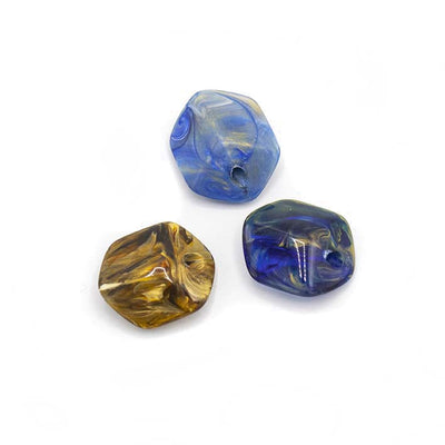 Set van drie Mini Cubes in blauw goud