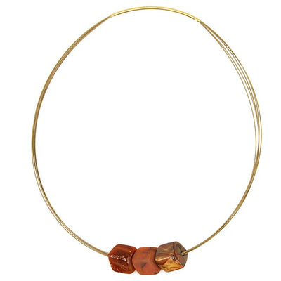 Ketting met mini cubes, warm oranje