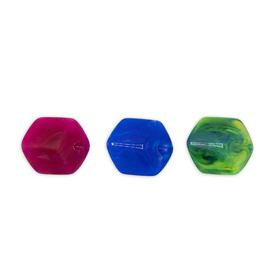 Mini Cubes multicolor roze/groen/blauw – set van 3 resin hangers, speels te combineren met andere kleuren.