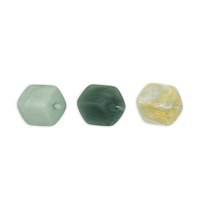 Mini Cubes groen mix – set van 3 resin hangers, natuurlijk te combineren met andere groentinten