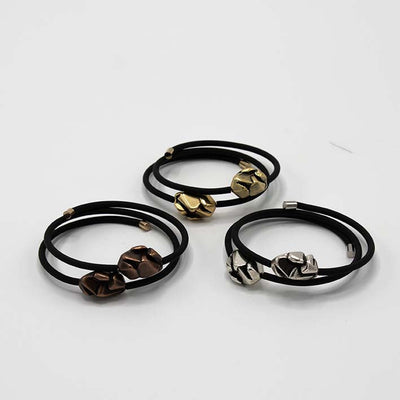 Chunky armband Rocks, Rubber en Goud