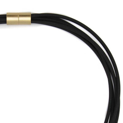 Ketting van zwart rubber, multi lijns