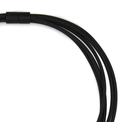 Ketting van zwart rubber, multi lijns