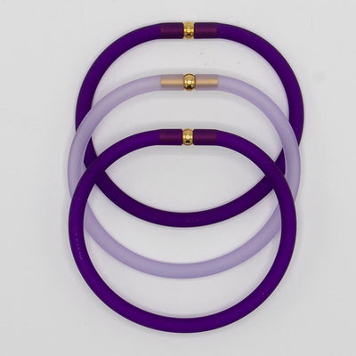 Armbandjes set 3x paars mix