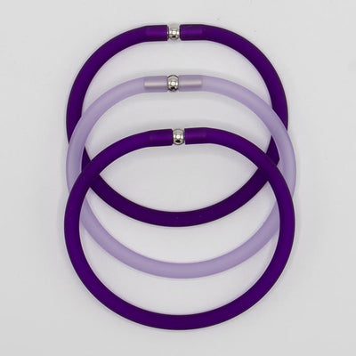 Armbandjes set 3x paars mix