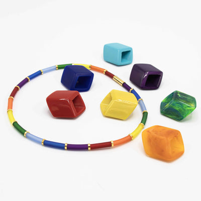 Bits & Pieces, Kleurrijke regenboog ketting zero waste
