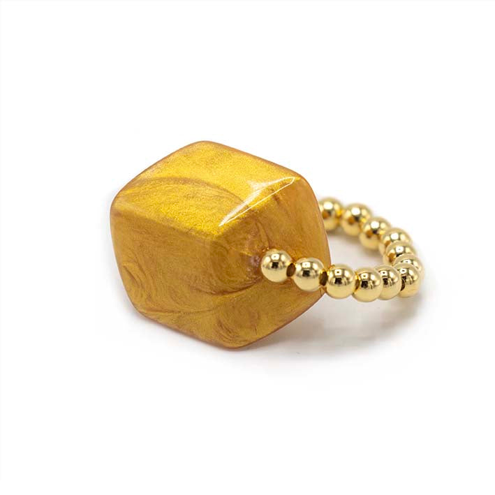 Ring met 1 mini Cube in verschillende kleuren