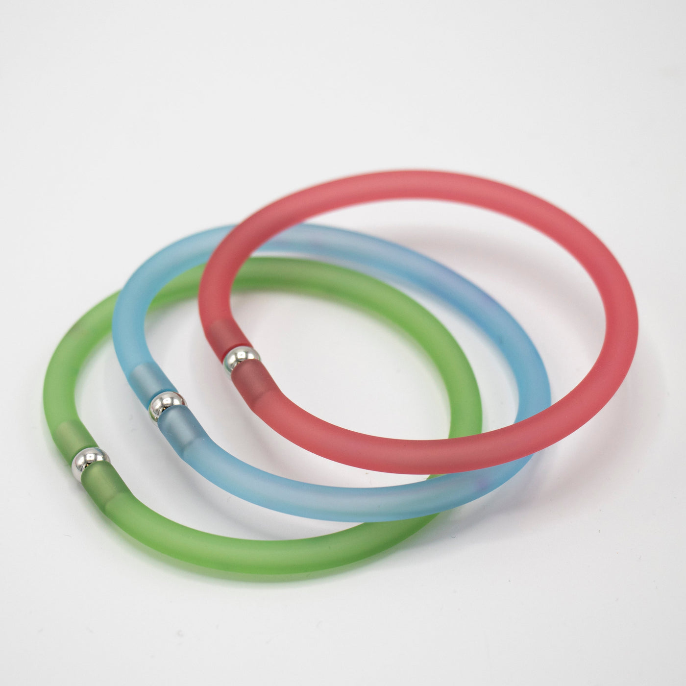 Rubber armbandjes 3x mix soft colours