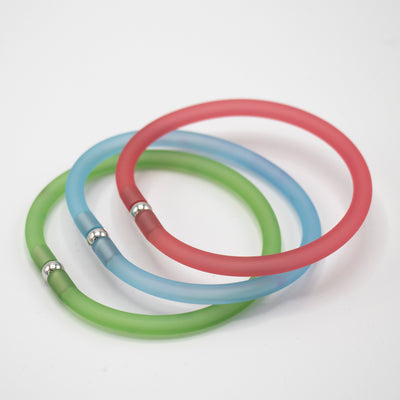 Rubber armbandjes 3x mix soft colours