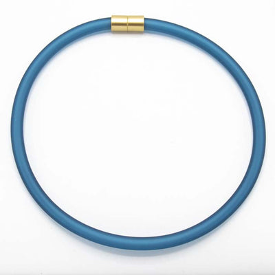 Statement ketting rubber 8mm, Petrol,  BOLD SERIE!