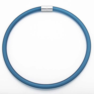 Statement ketting rubber 8mm, Petrol,  BOLD SERIE!