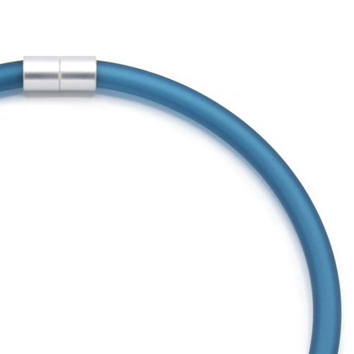 Statement ketting rubber 8mm, Petrol,  BOLD SERIE!