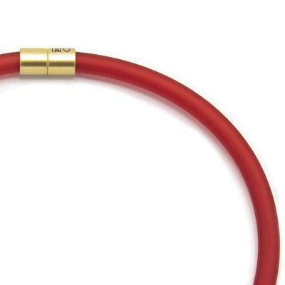 Statement ketting rubber 8mm, Rood,  BOLD SERIE!