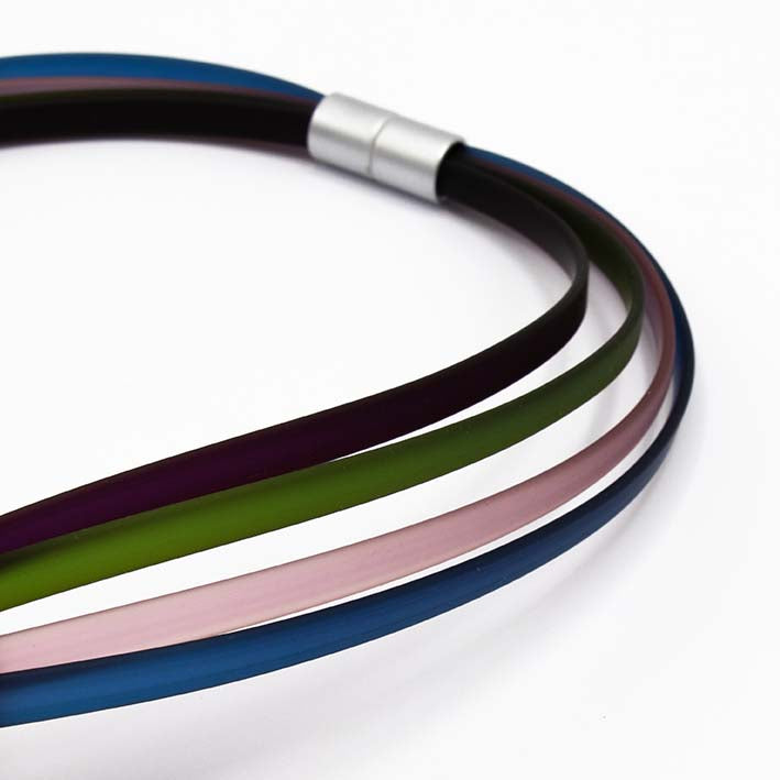 Ketting van rubber, Ribbon, Multi mix
