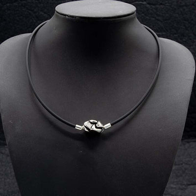 Ketting Rocks Mini Nugget met Rubber en Zilver