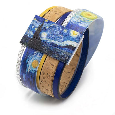 Art Bracelet, Starry Night, van Gogh, 40 mm