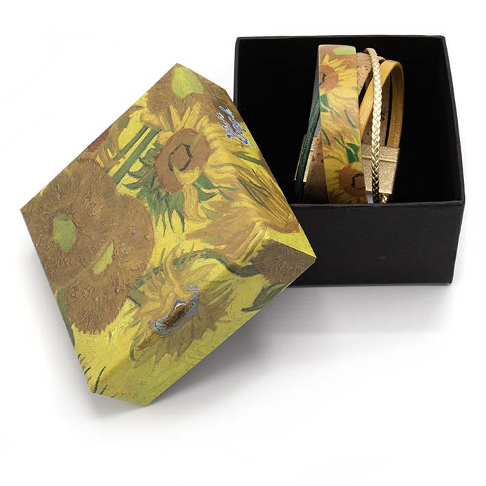 Art Bracelet, Sunflowers, van Gogh, 40 mm