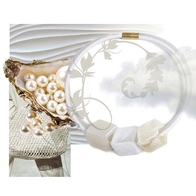 Exclusieve ketting van rubber met 3 Cubes, Lily