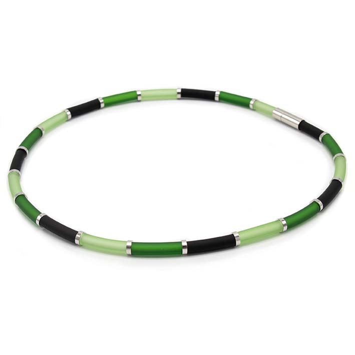 Bits & Pieces, Kleurrijke ketting, groen met zwart