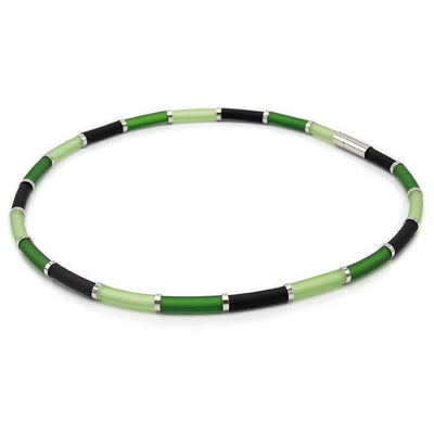 Bits & Pieces, Kleurrijke ketting, groen met zwart