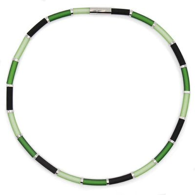 Bits & Pieces, Kleurrijke ketting, groen met zwart