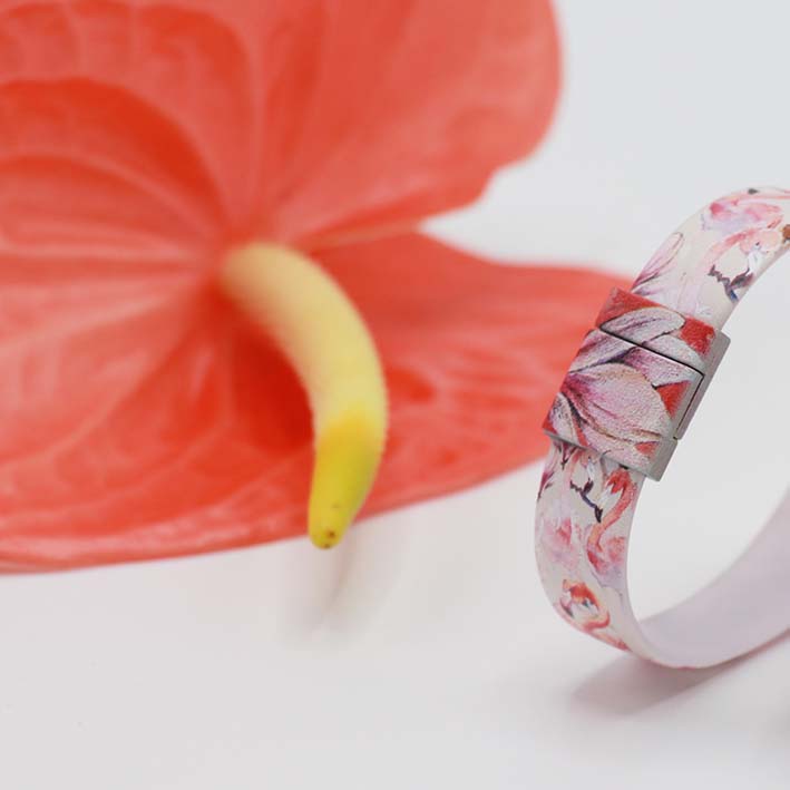 Art Bracelet, Flamingo, 15mm