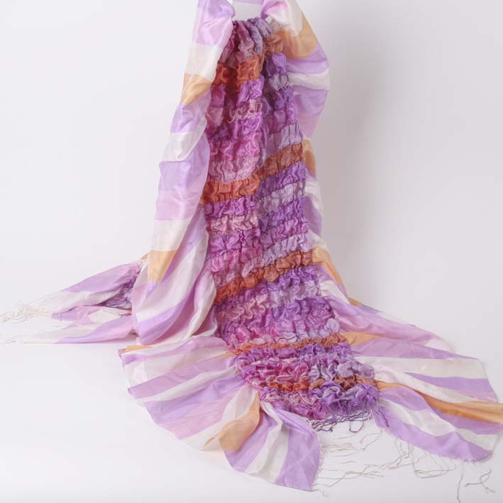 Zijde sjaal, Butterfly, pink mix, SALE!! large