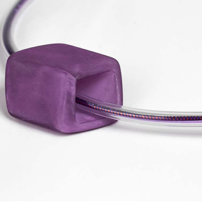 Rubber ketting, 1 LIJNS MIZUHIKI PURPLE