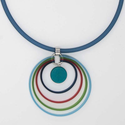 Ketting Cirkels, soft colors multi