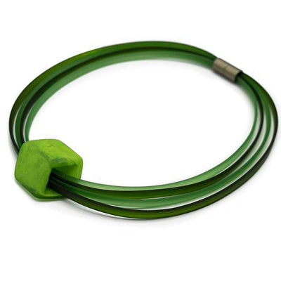 Rubber ketting 4 lijns Ribbon , More Green