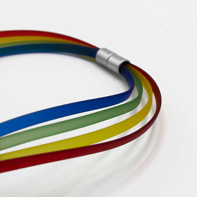 Ketting van rubber, Ribbon,  Multicolour