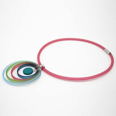 Ketting Cirkels, soft colors multi
