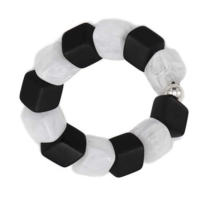 Armband 12 Mini Cubes, zwart/wit