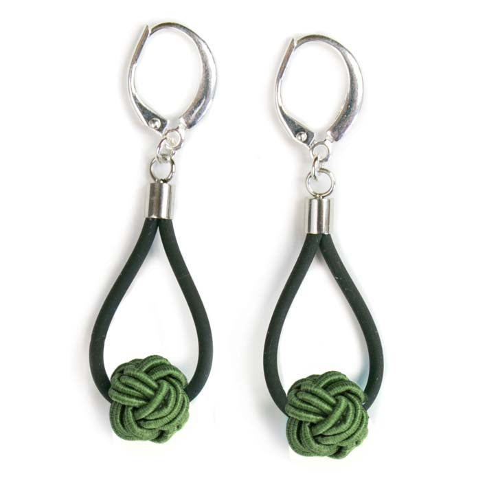 Oorbellen Mizuhiki basic Olive